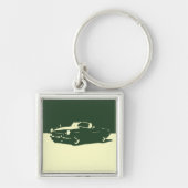 MGB, 1971 - Racing Green on light sleutelhanger (Voorkant)