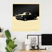 MGB, 1971 - Zwart op lichtcrème Poster (Thuiskantoor)