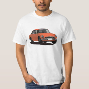 MGB GT oranjegeel V8 - - bruine kleuren T-shirt