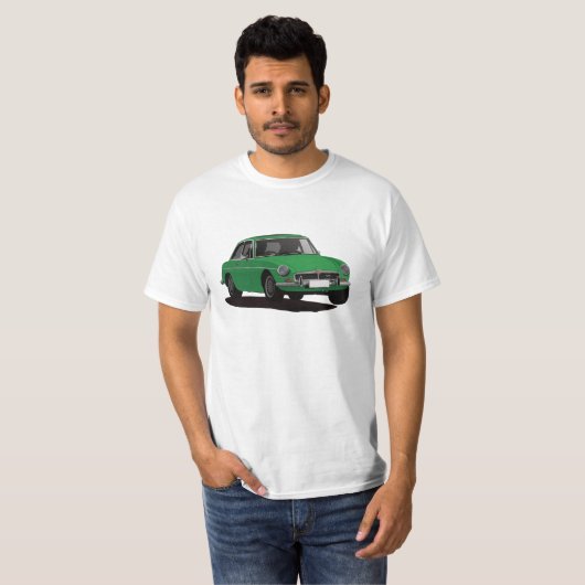 MGB GT V8 - 3 x groen - selecteer een kleurtoon! T-shirt (Voorkant volledig)