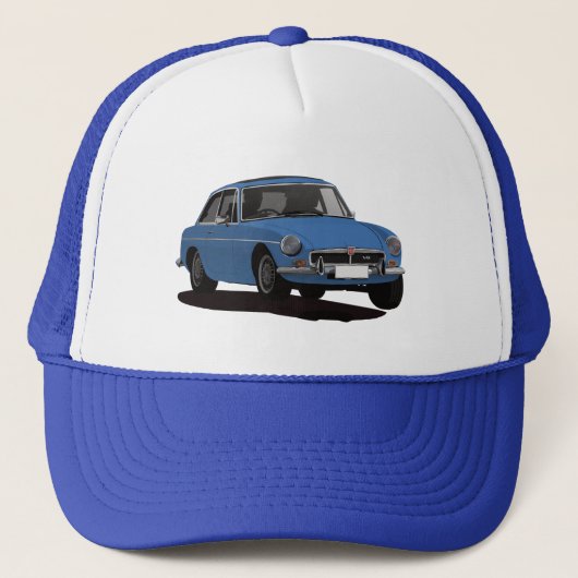 MGB GT V8 - Blauw Trucker Pet (Voorkant)
