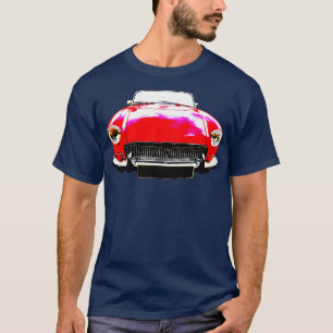 MGB jaren '70 klassiek hoog contrast rood T-shirt