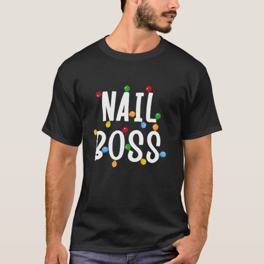 mGLM Nail Boss-kerstverlichting Merry Xmas Nail Po T-shirt (Voorkant)