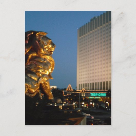 MGM Lon over het kijken naar de Las Vegas Strip Briefkaart (Voorkant)