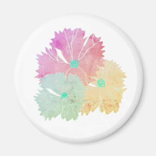 Mgnet met bloemontwerp magneet (Voorkant)