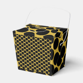 MGold met Zwarte Stip Stijl Afhaalverpakking 2x2x2 Bedankdoosjes