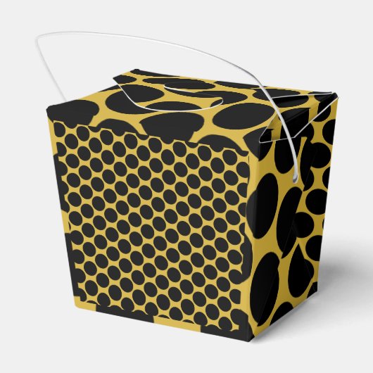 MGoud met Zwarte Stip Stijl Afhaalverpakking 2x2x2 Bedankdoosjes (Achterkant)