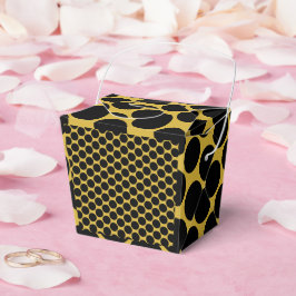 MGoud met Zwarte Stip Stijl Wegneembaar 2x2x2.75 Bedankdoosjes