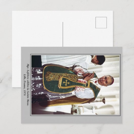 Mgr. Marcel Lefebvre Post Kaart (Voorkant / Achterkant)