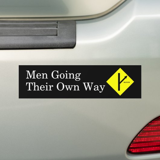 MGTOW Bumpersticker zwarte achtergrond (Op auto)