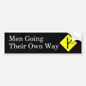 MGTOW Bumpersticker zwarte achtergrond (Voorkant)