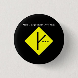 MGTOW Logo Button-Small-Black Achtergrond Ronde Button 3,2 Cm