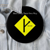 MGTOW Logo Button-XXLarge Grootte-Zwarte Achtergro Ronde Button 6,0 Cm (In situ)