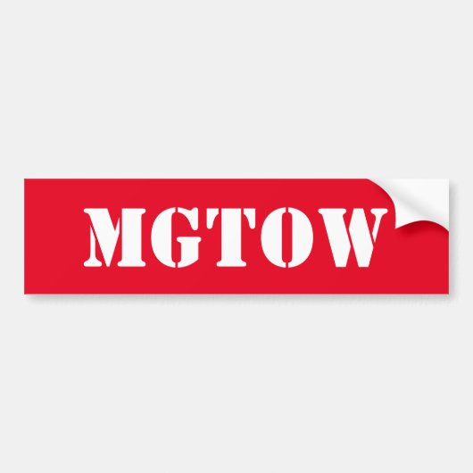 MGTOW - Mannen die hun eigen weg gaan Bumpersticker (Voorkant)