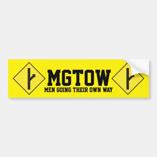 MGTOW - Mannen die hun eigen weg gaan Bumpersticker (Voorkant)