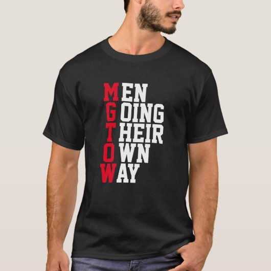 MGTOW - Mannen die hun eigen weg gaan T-shirt (Voorkant)