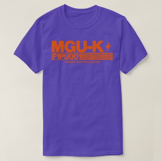 MGUK F1 Hybride Voedingseenheid Oranje Ontwerp T-shirt (Design voorkant)