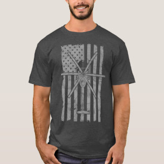 MH6 vlag kleine militaire helikopter T-shirt
