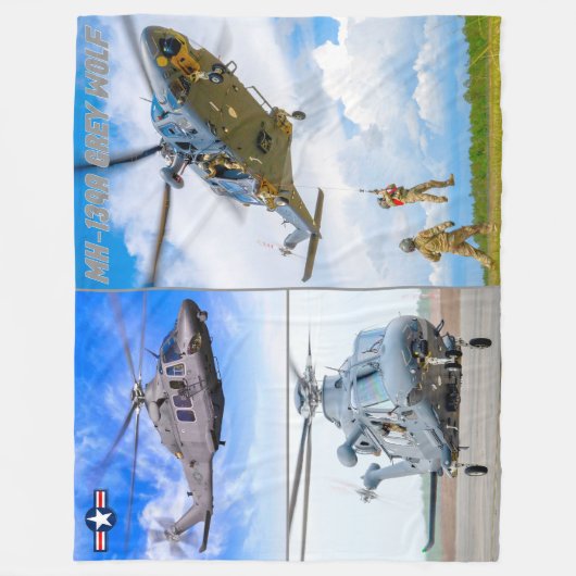 MH-139A GRIJZE WOLF FLEECE DEKEN (Voorkant)