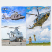 MH-139A GRIJZE WOLF FLEECE DEKEN (Voorkant (Horizontaal))