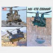 MH-47G CHINOOK FLEECE DEKEN (Voorkant (Horizontaal))
