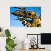 MH-60 M ZWARTE HAWK POSTER (Thuiskantoor)