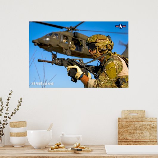 MH-60 M ZWARTE HAWK POSTER (Keuken)