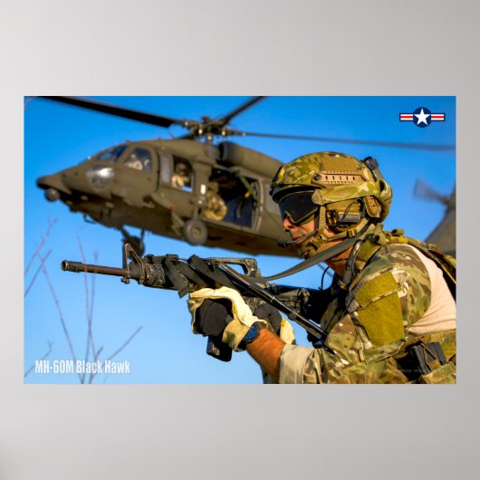 MH-60 M ZWARTE HAWK POSTER (Voorkant)