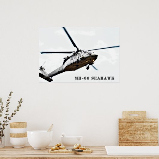 MH-60 Militaire helikopter Seahawk Poster (Keuken)