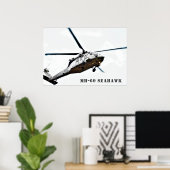 MH-60 Militaire helikopter Seahawk Poster (Thuiskantoor)