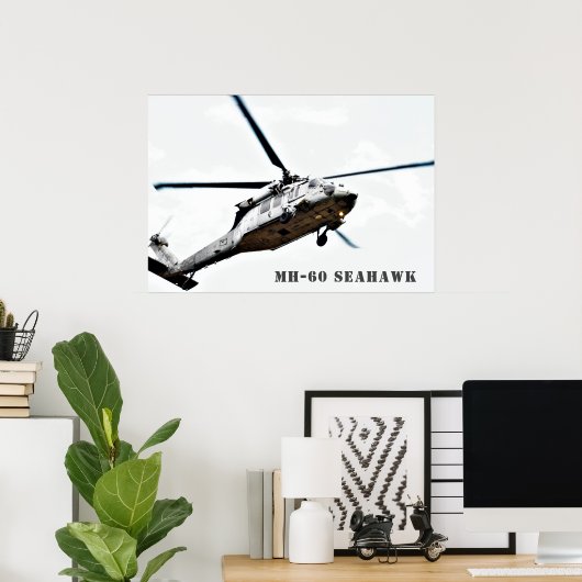 MH-60 Militaire helikopter Seahawk Poster (Thuiskantoor)