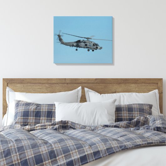 MH-60R Seahawk Canvas Afdruk (Insitu (Slaapkamer))