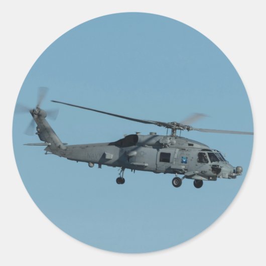 MH-60R Seahawk Ronde Sticker (Voorkant)