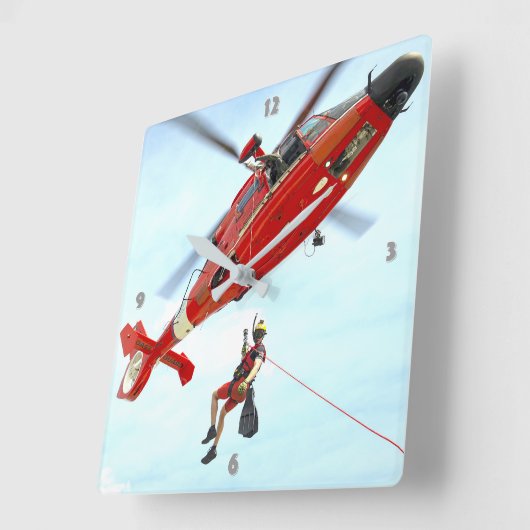 MH-65 DOLFIJN VIERKANTE KLOK (Hoek)