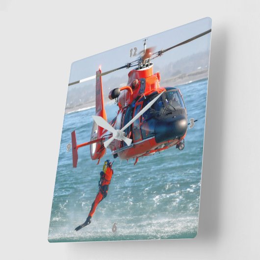 MH-65 DOLFIJN VIERKANTE KLOK (Hoek)