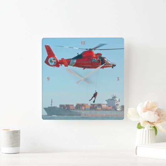 MH-65 DOLFIJN VIERKANTE KLOK (Huis)