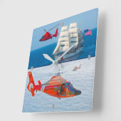 MH-65 DOLFIJN VIERKANTE KLOK (Hoek)