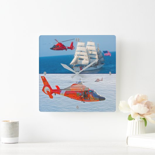 MH-65 DOLFIJN VIERKANTE KLOK (Huis)