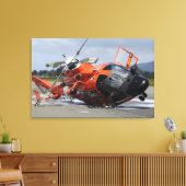 MH-65 Dolphin-helikopter neergestort op Arcata Air Canvas Afdruk (Insitu (Woonkamer))
