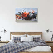MH-65 Dolphin-helikopter neergestort op Arcata Air Canvas Afdruk (Insitu (Slaapkamer))