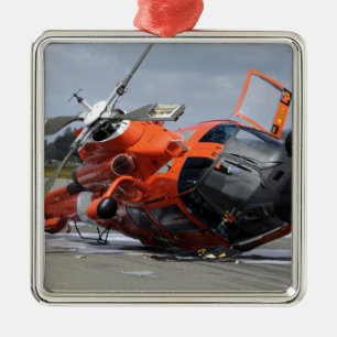 MH-65 Dolphin-helikopter neergestort op Arcata Air Metalen Ornament