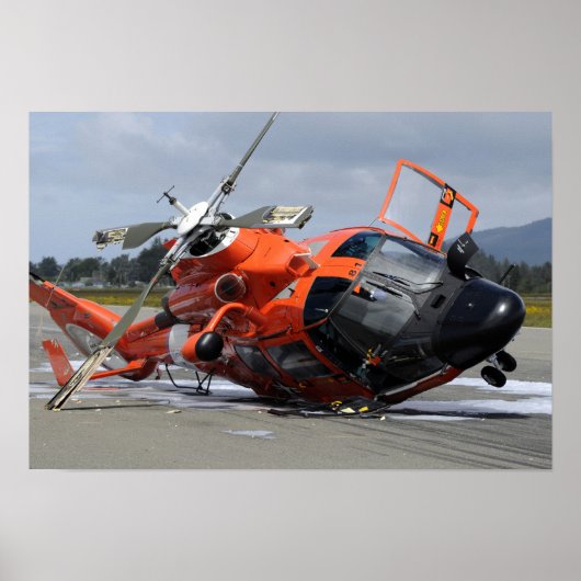 MH-65 Dolphin-helikopter neergestort op Arcata Air Poster (Voorkant)