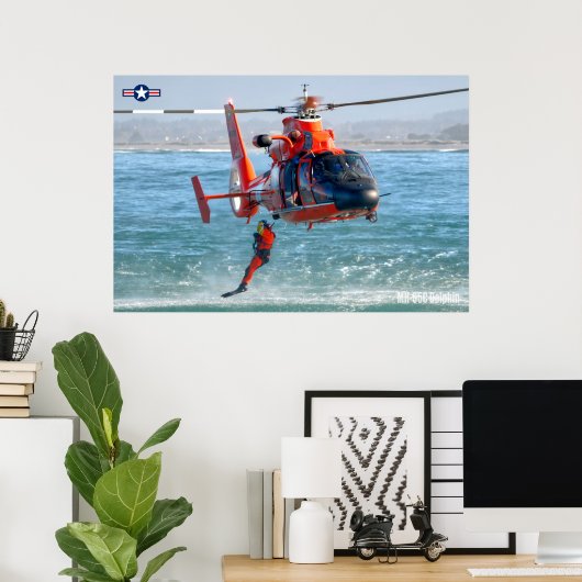 MH-65C DOLPHIN POSTER (Thuiskantoor)
