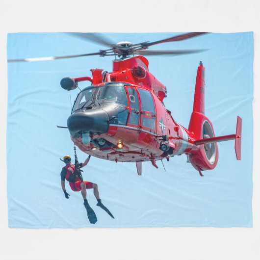 MH-65D DOLPHIN FLEECE DEKEN (Voorkant (Horizontaal))