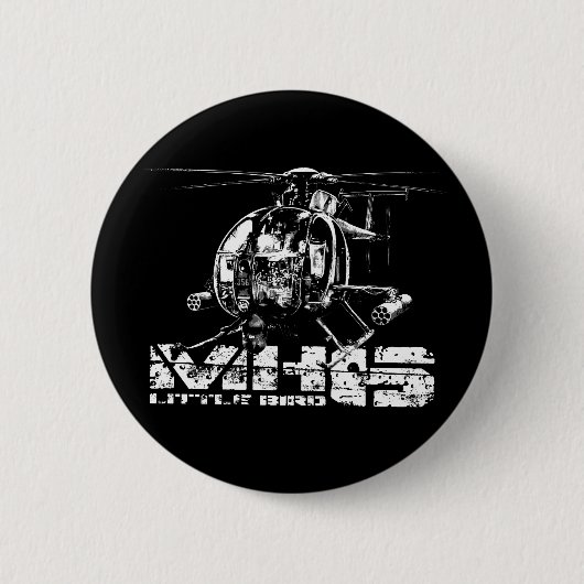 MH-6 Little Bird 2 Inch Round Button (Voorkant)