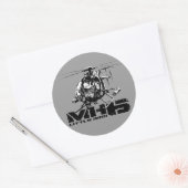 MH-6 Little Bird Classic Ronde Sticker (Envelop)