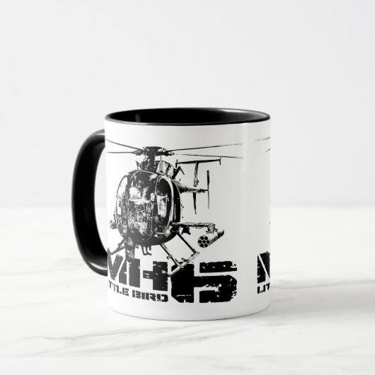 MH-6 Little Bird Ringer Coffee Mok (Voorkant links)