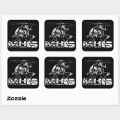 MH-6 Little Bird Square Stickers (Vel)