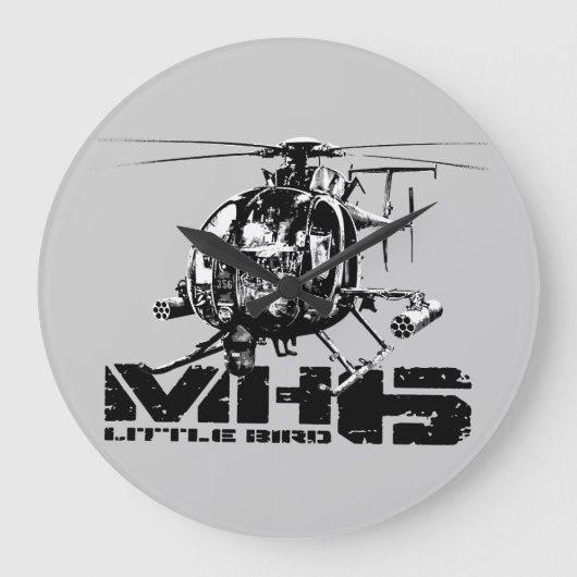 MH-6 Little Bird Wall Clocks Grote Klok (Voorkant)