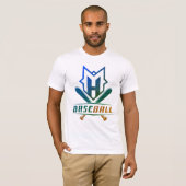 MH Honkbal Amerikaanse vlag T-shirt (Voorkant volledig)